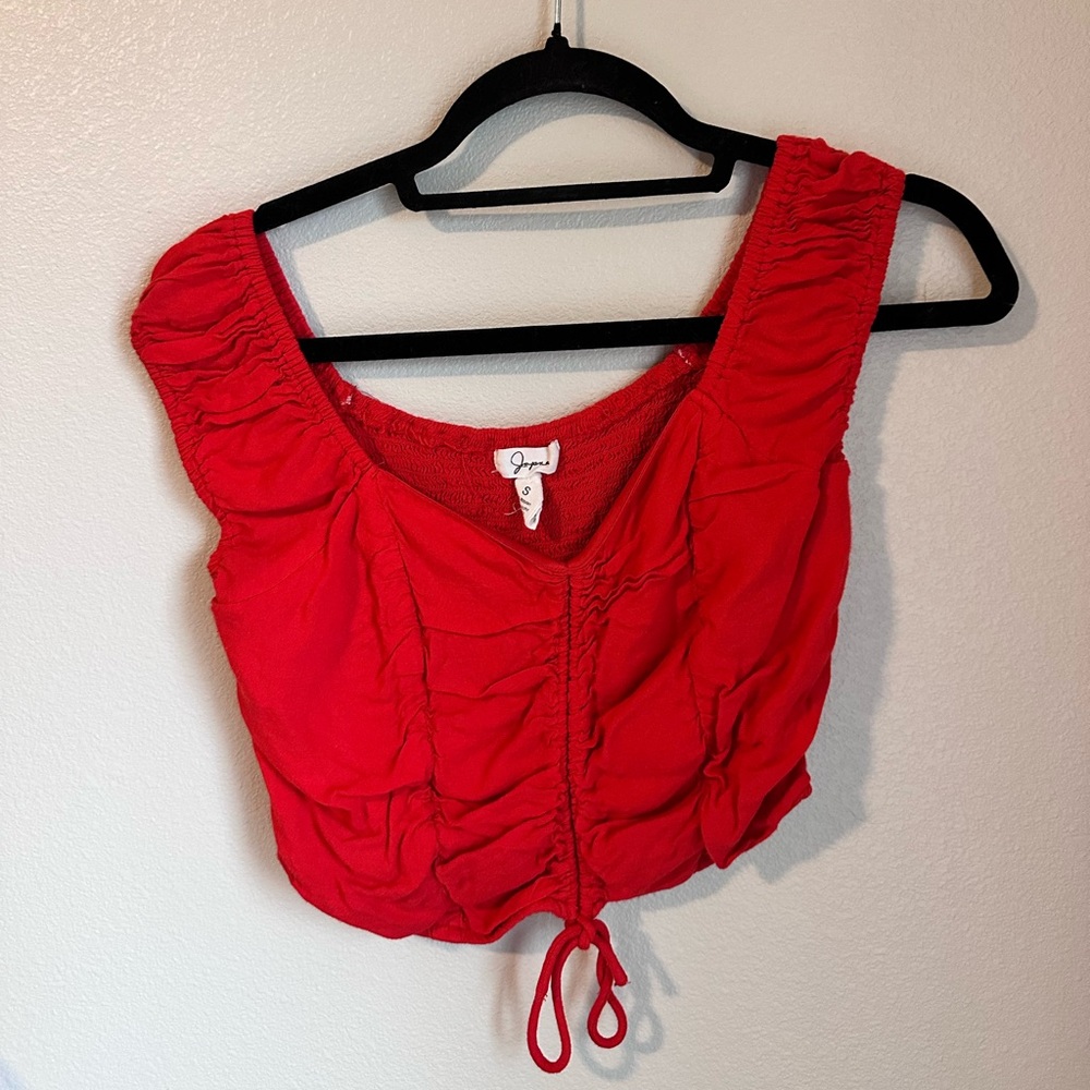 Red crop top